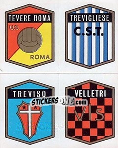 Sticker Tevere Roma / Trevigliese / Treviso / Velletri - Calciatori 1972-1973 n. 556 - Panini