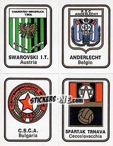 Cromo Swarovski I.T. / Anderlecht / C.S.C.A. Sofia / Spartak Trnava - Calciatori 1972-1973 - Panini