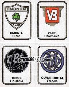 Cromo Omonia / Vejle / Turun / Olympique M. - Calciatori 1972-1973 - Panini