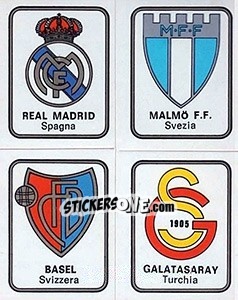 Cromo Real Madrid / Malmo F.F. / F.C. Basel / Galatasaray - Calciatori 1972-1973 - Panini