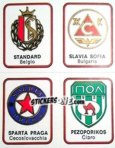Figurina Standard Liege / Slavia Sofia / Sparta Prague / Larnaca - Calciatori 1972-1973 - Panini