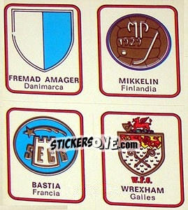 Cromo Fremad Amager / Mikkelin / Bastia / Wrexham - Calciatori 1972-1973 - Panini