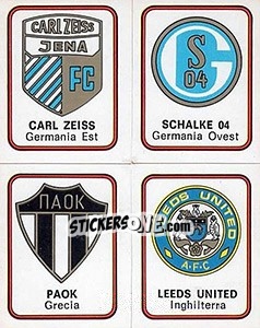 Cromo Carl Zeiss / Schalke 04 / Paok / Leeds United - Calciatori 1972-1973 - Panini