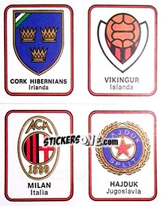 Cromo Vikingur / Cork Hibernians / Milan / Hajduk Split