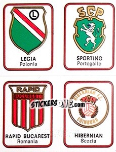 Cromo Legia Warsaw / Sporting / Rapid Bucharest / Hibernian - Calciatori 1972-1973 - Panini