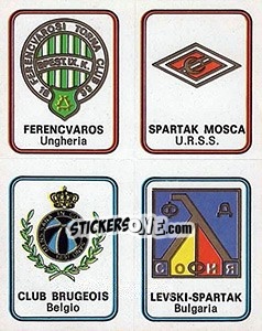 Figurina Ferencvaros / Spartak / Bruggois / Levski Spartak - Calciatori 1972-1973 - Panini