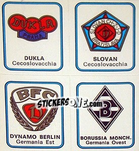 Cromo Dukla / Slovan / Dynamo Berlin / Borussia Monchengladbach - Calciatori 1972-1973 - Panini