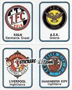 Cromo Koln / A.E.K. / Liverpool / Manchester City