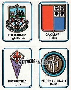 Figurina Tottenham / Cagliari / Fiorentina / Internazionale - Calciatori 1972-1973 - Panini