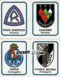 Cromo Ruch Chorzow / Zaglebie / Porto / Vitoria Setubal - Calciatori 1972-1973 - Panini