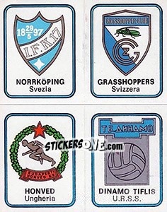 Sticker Norrkoping / Grasshoppers / Honved / Dinamo Tiblisi