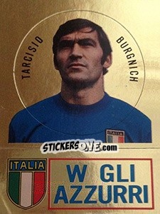 Sticker Tarcisio Burgnich - Calciatori 1973-1974 - Panini