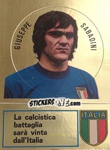 Figurina Giuseppe Sabadini - Calciatori 1973-1974 - Panini