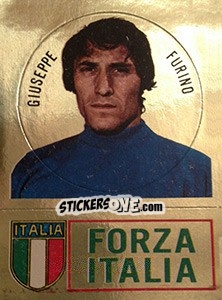 Sticker Giuseppe Furino - Calciatori 1973-1974 n. 317 - Panini