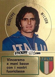 Sticker Giuseppe Wilson - Calciatori 1973-1974 n. 323 - Panini
