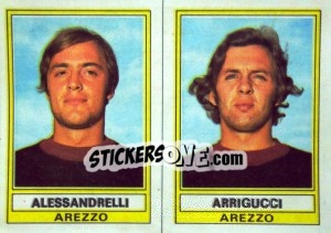 Sticker Alessandrelli / Arrigucci - Calciatori 1973-1974 - Panini