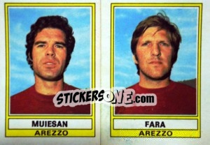 Sticker Fara / Muiesan - Calciatori 1973-1974 - Panini