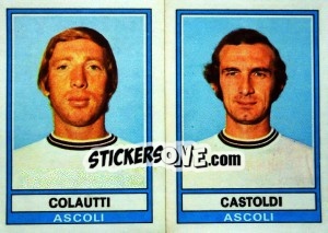 Sticker Castoldi / Colautti - Calciatori 1973-1974 n. 389 - Panini