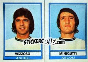 Figurina Vezzoso / Minigutti - Calciatori 1973-1974 - Panini