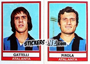 Sticker Pirola / Gattelli - Calciatori 1973-1974 - Panini