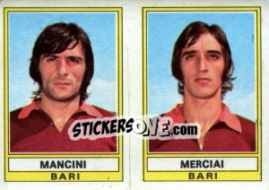 Sticker Mancini / Merciai - Calciatori 1973-1974 - Panini