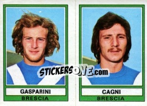Sticker Gasparini / Cagni - Calciatori 1973-1974 - Panini