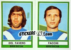 Figurina Facchi / Del Favero - Calciatori 1973-1974 - Panini