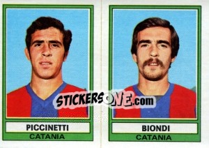 Sticker Biondi / Piccinetti - Calciatori 1973-1974 - Panini