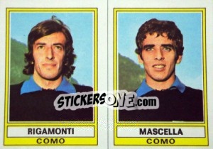 Sticker Rigamonti / Mascella - Calciatori 1973-1974 - Panini