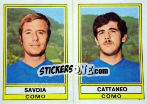 Sticker Cattaneo / Savoia - Calciatori 1973-1974 - Panini