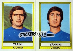 Sticker Vannini / Traini - Calciatori 1973-1974 - Panini