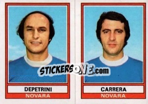 Sticker Carrera / Depetrini - Calciatori 1973-1974 - Panini