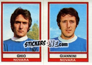 Sticker Ghio / Gianinni - Calciatori 1973-1974 - Panini