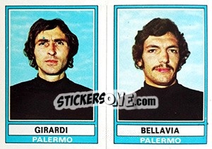 Sticker Girardi / Bellavia - Calciatori 1973-1974 - Panini