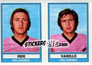 Sticker Pepe / Vanello - Calciatori 1973-1974 n. 480 - Panini
