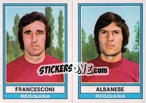 Sticker Francesconi / Albanese - Calciatori 1973-1974 n. 508 - Panini