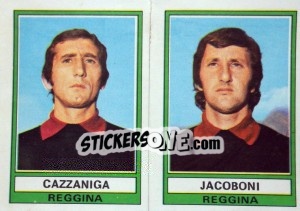 Sticker Gazzaniga / Jacoboni - Calciatori 1973-1974 n. 513 - Panini