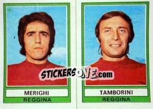 Sticker Tamborini / Merighi - Calciatori 1973-1974 - Panini