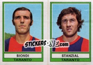 Sticker Biondi / Stanzial - Calciatori 1973-1974 - Panini