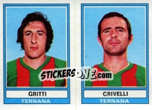Sticker Gritti / Crivelli - Calciatori 1973-1974 - Panini