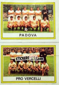 Sticker Squadra Padova / Pro Vercelli - Calciatori 1973-1974 n. 566 - Panini