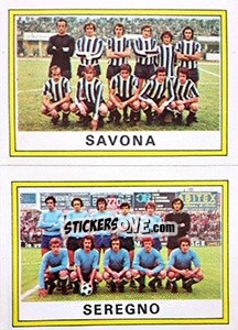 Sticker Squadra Savona / Seregno - Calciatori 1973-1974 - Panini