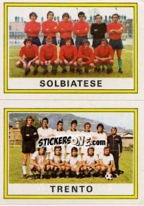 Sticker Squadra Solbiatese / Trento - Calciatori 1973-1974 - Panini