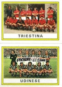 Sticker Squadra Triestina / Udinese - Calciatori 1973-1974 - Panini