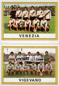 Sticker Squadra Venezia / Vigevano - Calciatori 1973-1974 - Panini