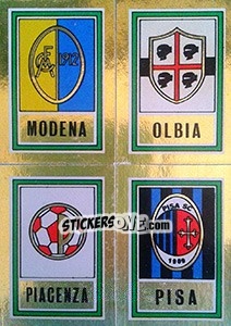 Figurina Scudetto Modena / Olbia / Piacenza / Pisa - Calciatori 1973-1974 - Panini