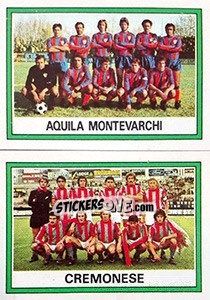 Cromo Squadra Aquila Montvarchi / Cremonese - Calciatori 1973-1974 - Panini