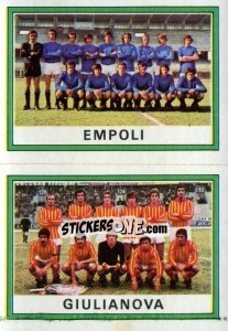 Sticker Squadra Empoli / Giulianova - Calciatori 1973-1974 - Panini