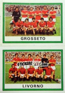 Cromo Squadra Grosseto / Livorno - Calciatori 1973-1974 - Panini