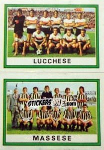 Sticker Squadra Lucchese / Massese - Calciatori 1973-1974 - Panini